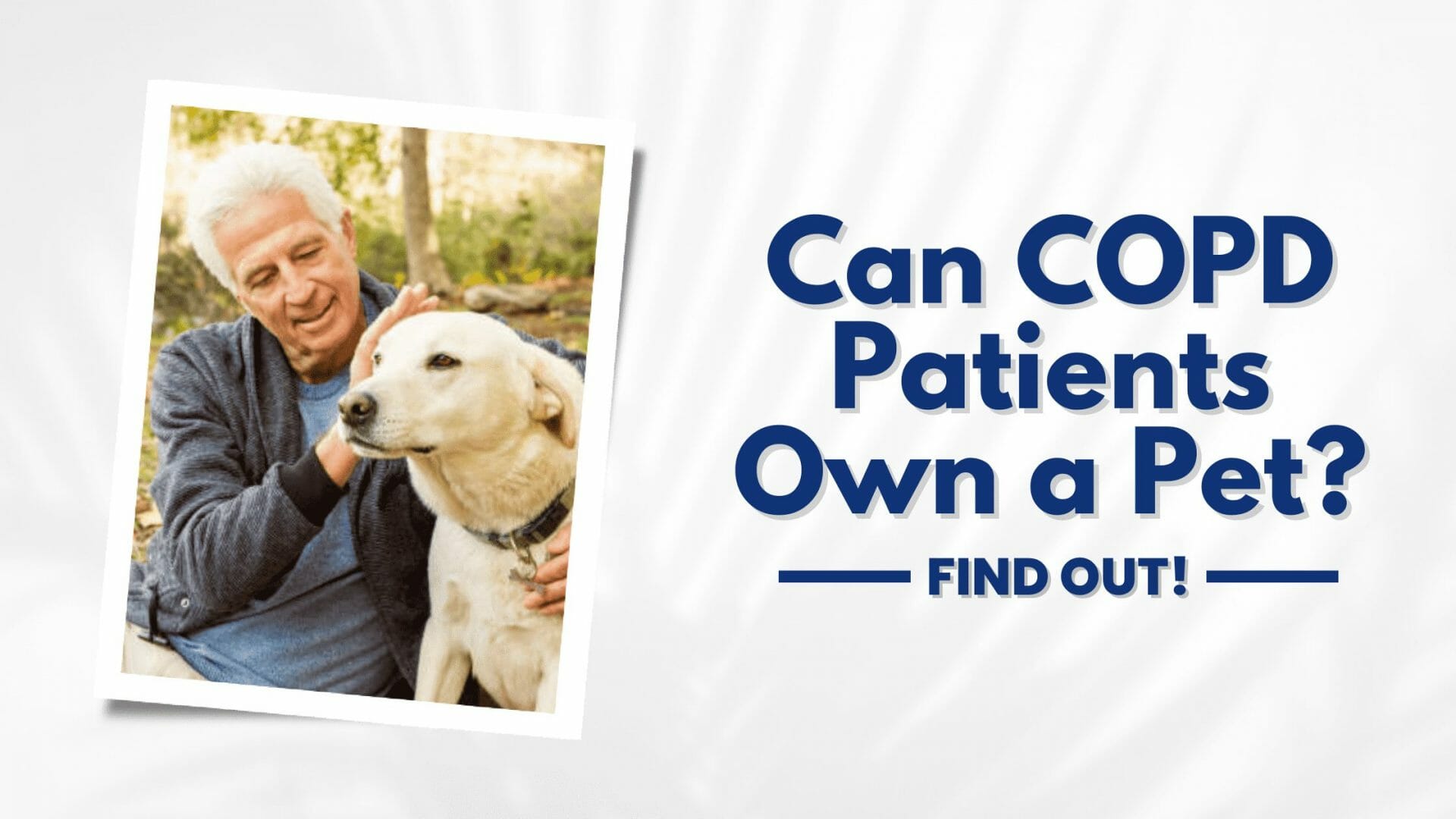 Can COPD Patients Own a Pet