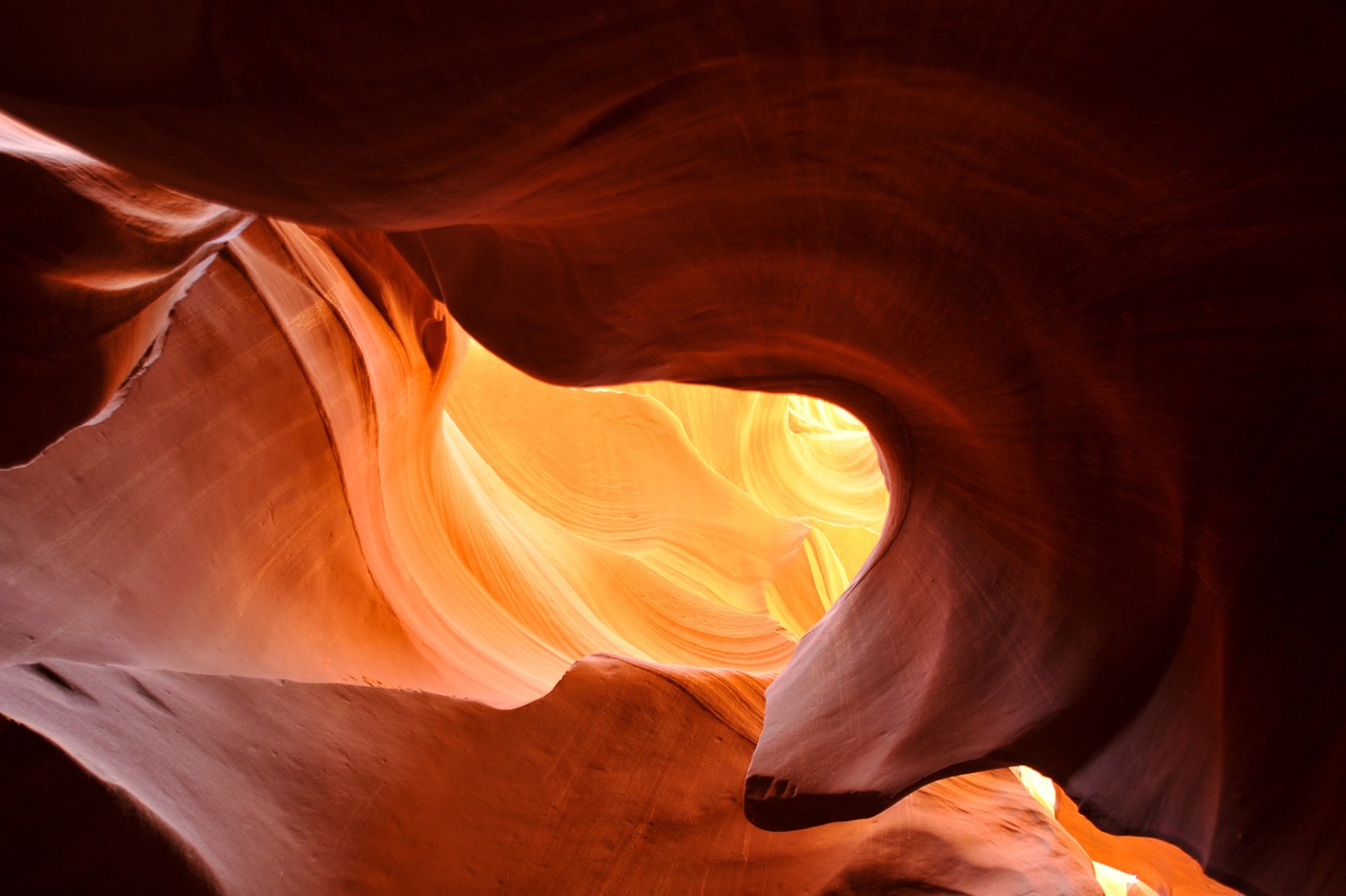 slot, canyon, red