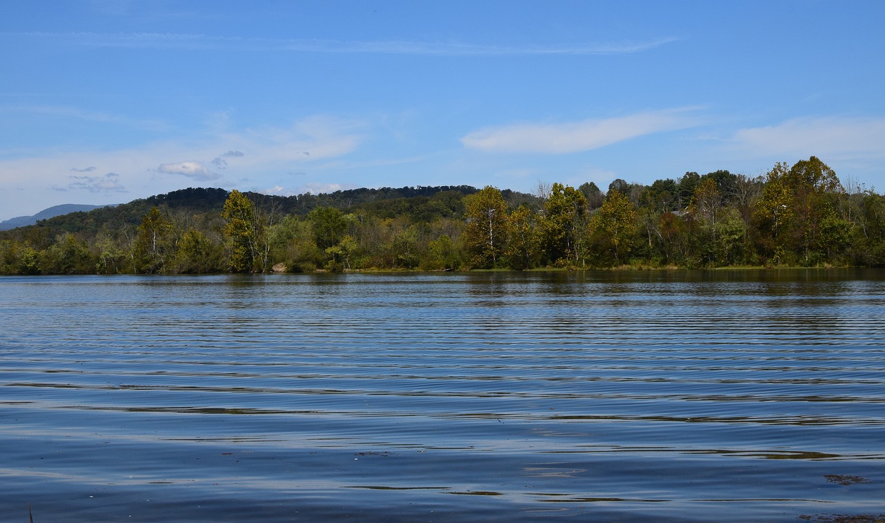 ripples on the river, melton lake, clinch river